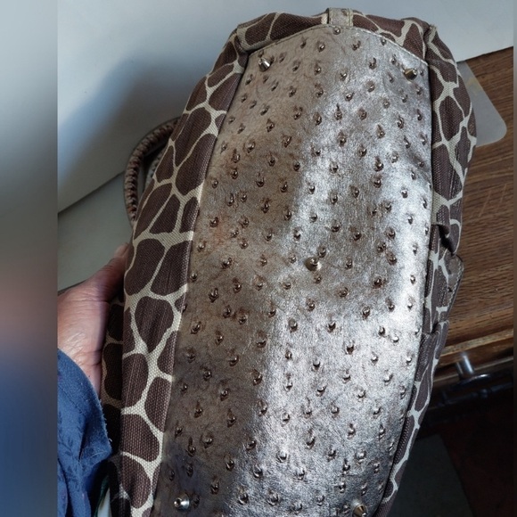 VINTAGE Y2K GUESS GIRAFFE PRINT SHOULDER BAG - Picture 4 of 8